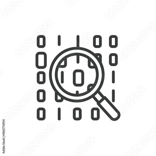 Code review, icon in line design. Code, review, quality, feedback, development, programming, collaboration on white background vector. Code review editable stroke icon
