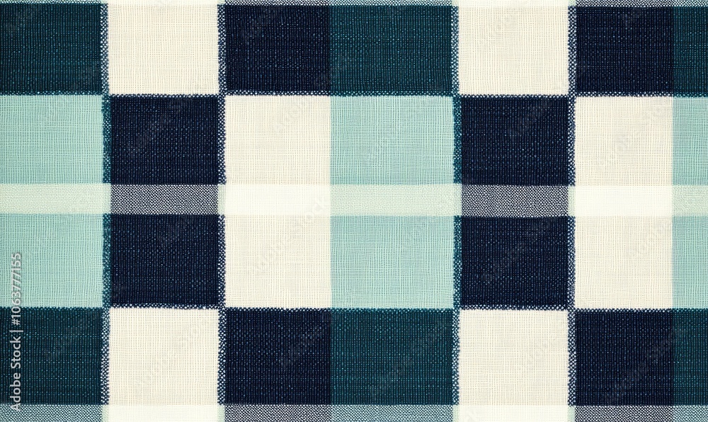 A stylish teal and navy plaid pattern with an elegant texture on a white background. A stylish teal and navy plaid pattern with an elegant texture on a white background.