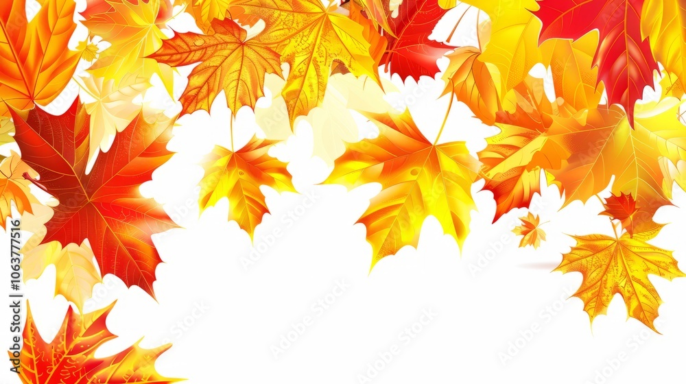 Fototapeta premium autumn, leaf, maple, fall, leaves, nature, season, tree, yellow, orange, isolated, foliage, plant, color, object, november, red, brown, colorful, october, golden, gold, texture, seasonal