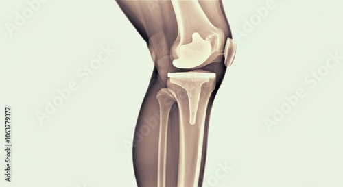 Human Knee Joint X-Ray: Medical Diagnostic Radiography