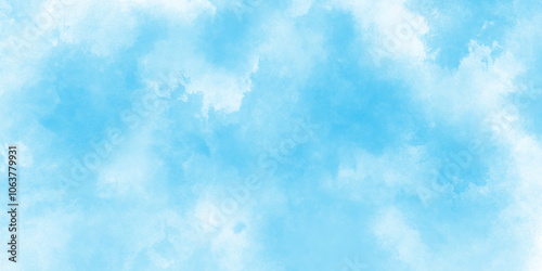 Vibrant clear blue sky with puffy and blurry natural clear clouds, The summer is colorful clearing day Good weather with natural clouds, Abstract blue color clouds background.