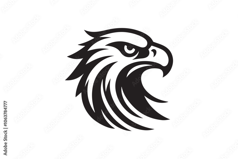 Eagle head silhouette vector art illustration Eagle head silhouette vector art illustration