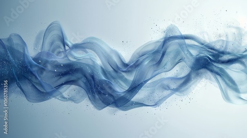 Abstract blue background, futuristic wavy vector illustration eps10