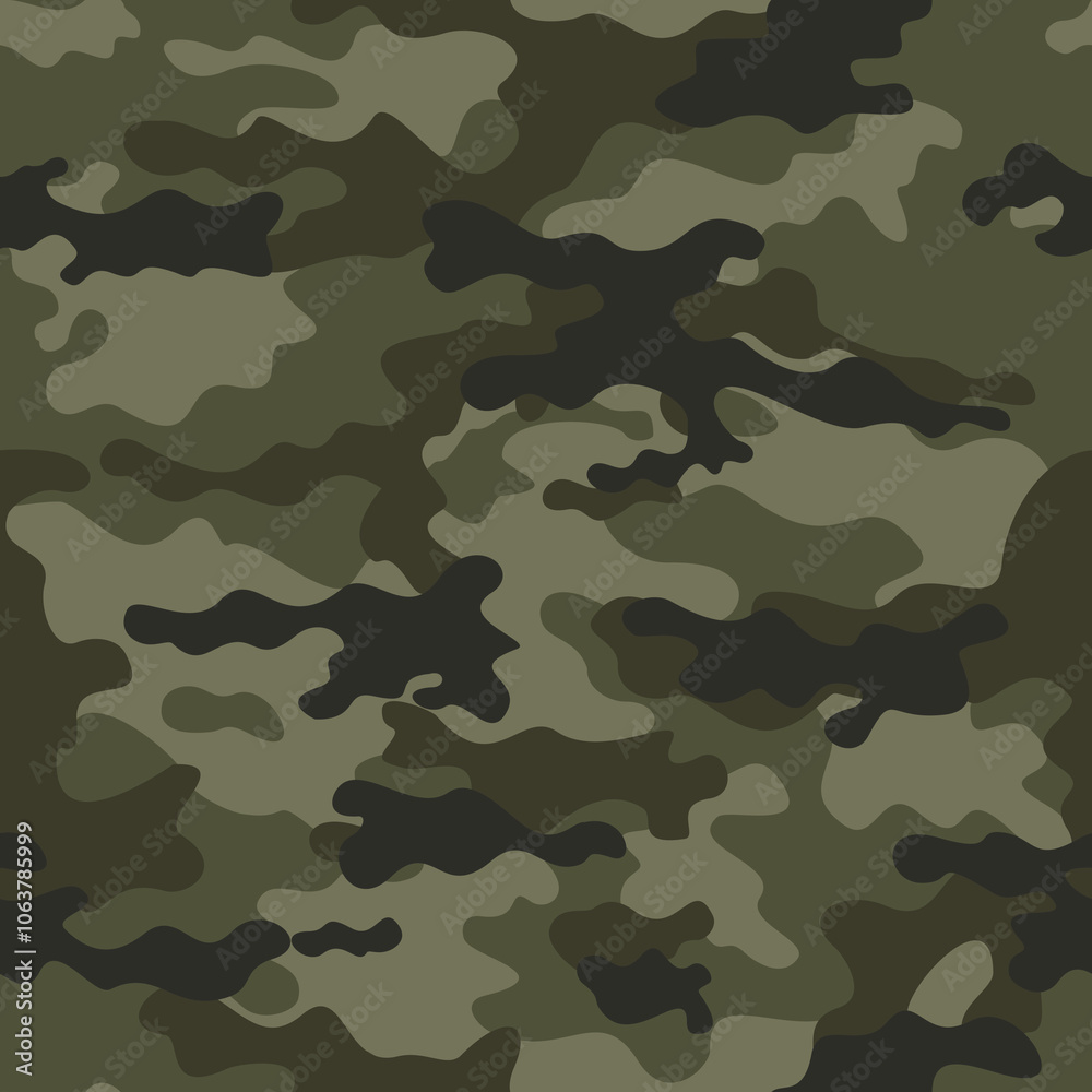 Fototapeta premium khaki pattern camouflage, background repeat, forest print camouflage, hunting design for print