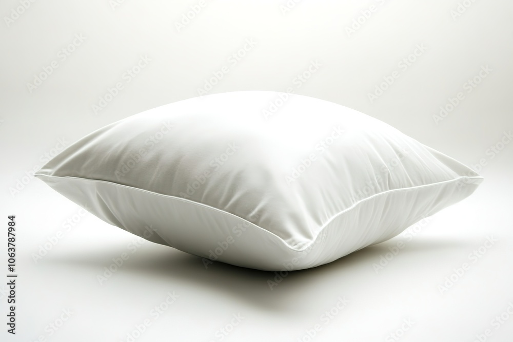 Soft white pillow on subtle gradient background Soft white pillow on subtle gradient background