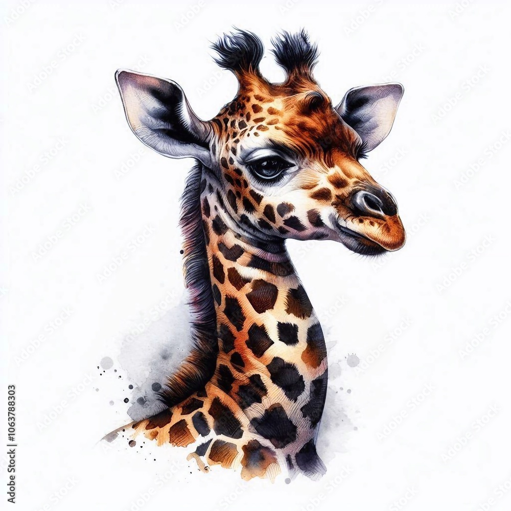 Naklejka premium Giraffen Tattoo