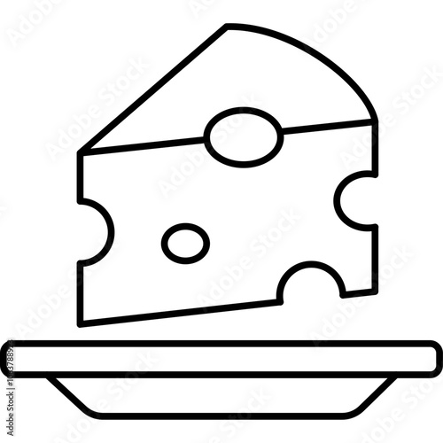 Cheese vector icon