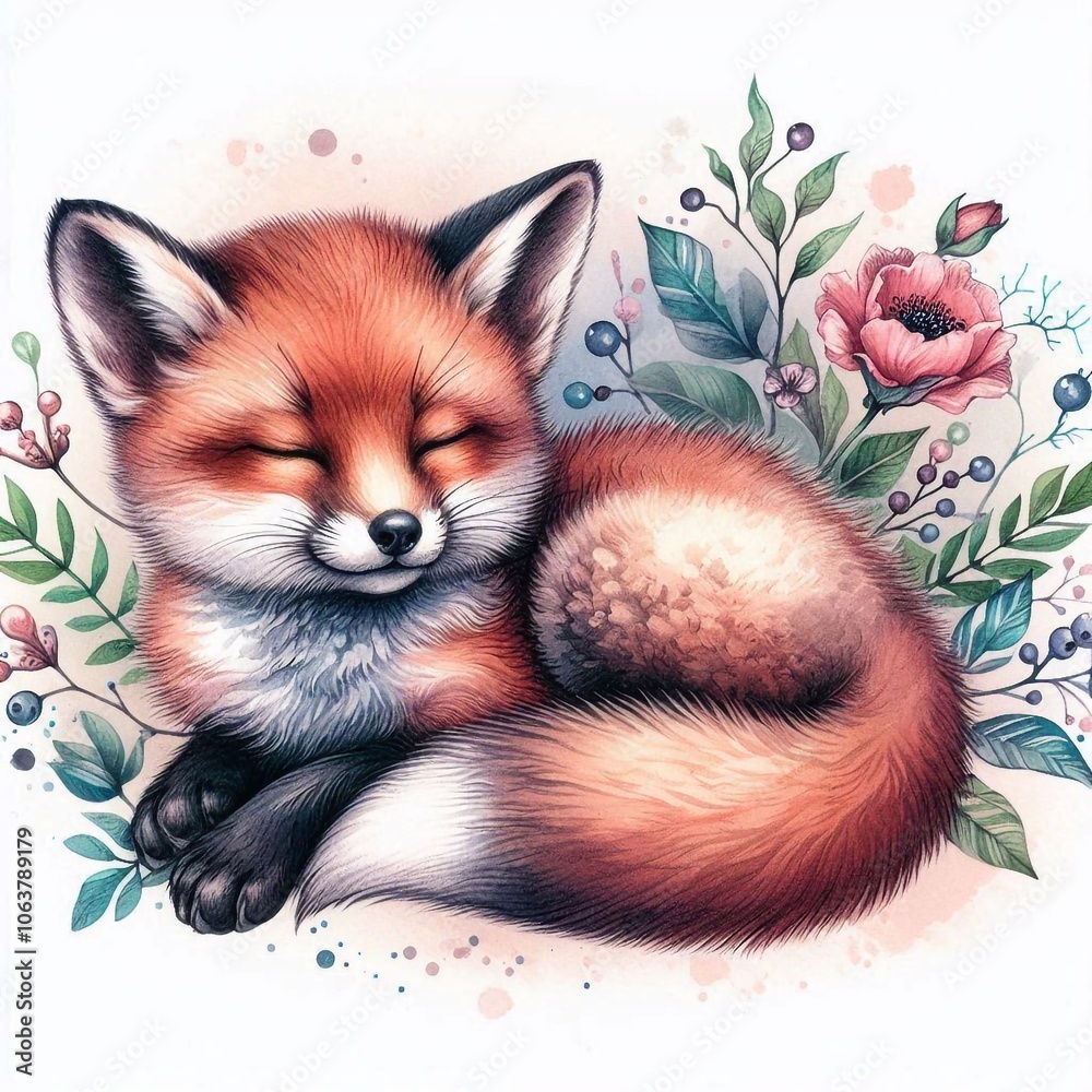 Obraz premium Rotfuchs Tattoo