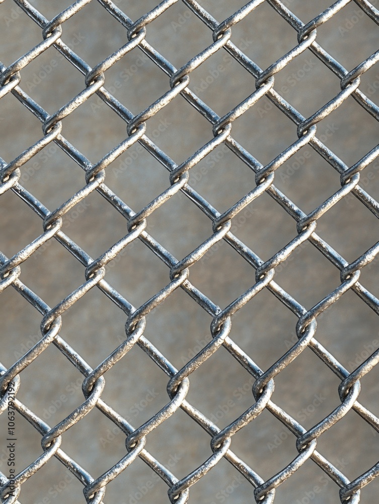 Fototapeta premium Chain Link Fence Close Up