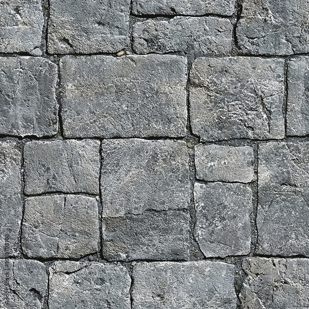 Textured stone wall with weathered gray blocks. Textured stone wall with weathered gray blocks.