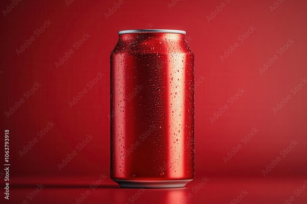 sleek aluminum beverage can featuring a 330 ml soda drink isolated against a clean white backdrop emphasizing the products modern design and refreshing appeal