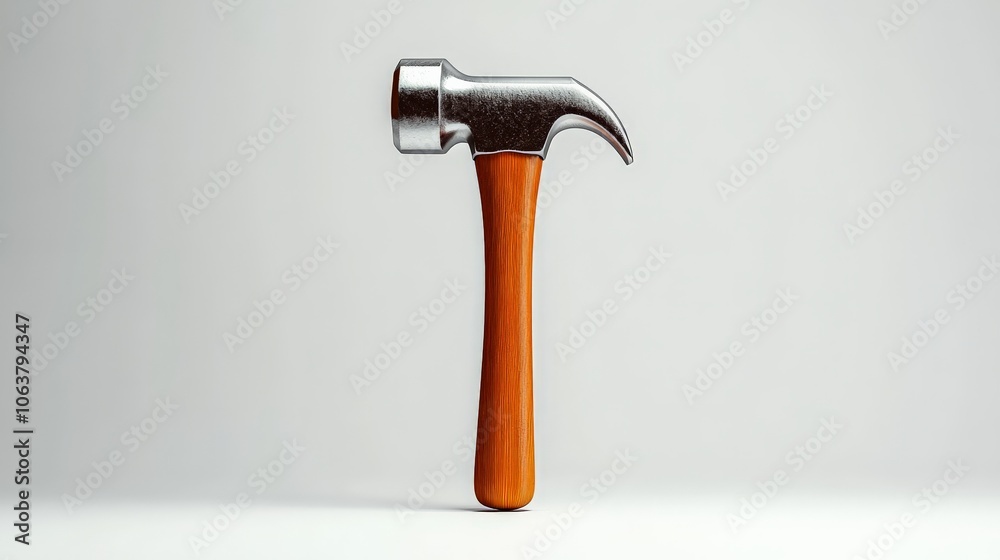 Hammer Time: A close-up of a classic claw hammer with a wooden handle ...