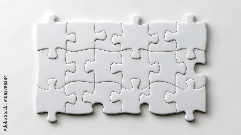 White Jigsaw Puzzle: Pieces of the Solution White Jigsaw Puzzle: Pieces of the Solution