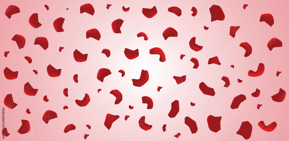 red rose petals flying on air abstract vector background red rose petals flying on air abstract vector background
