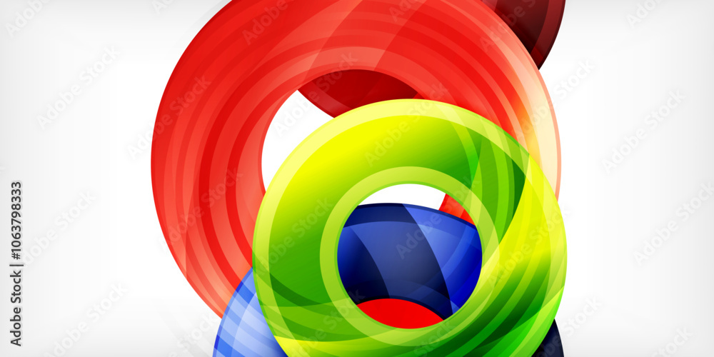 Bright colorful circles with light effects. Abstract background Bright colorful circles with light effects. Abstract background