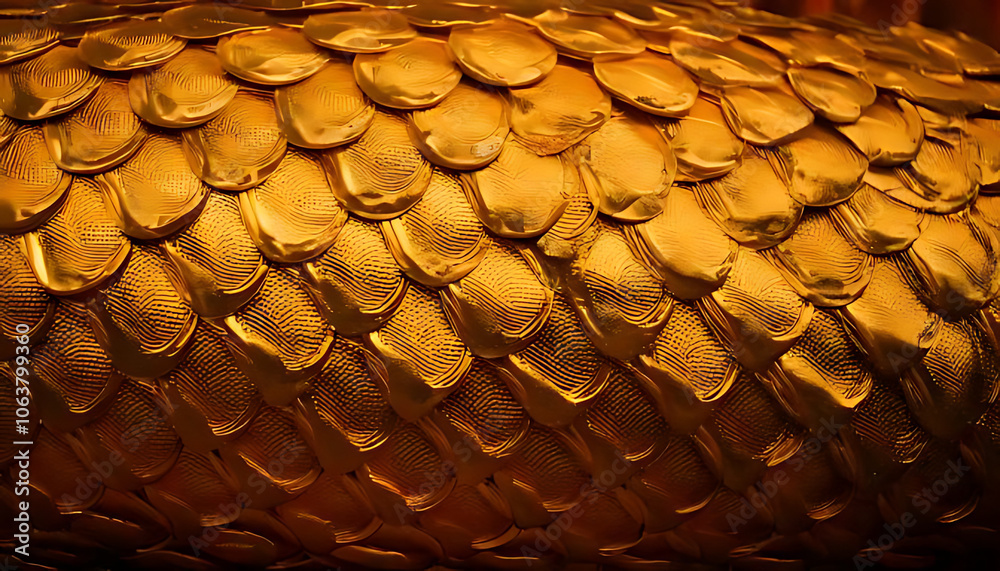 Fototapeta premium golden dragon scales display rich texture chinese new year celebration decorations