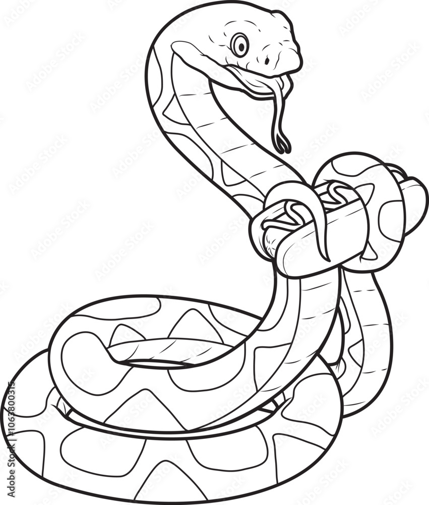 Fototapeta premium Snake Hotdog Animal Vector Graphic Art Illustration