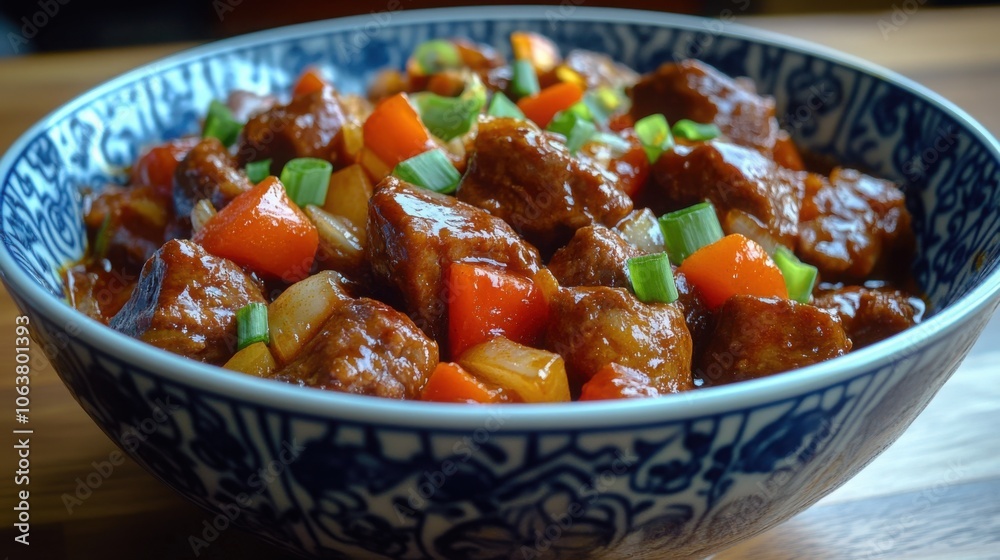 Spicy dish of Ma-La-Ji with tender meat chunks and vegetables in a rich, flavorful sauce Spicy dish of Ma-La-Ji with tender meat chunks and vegetables in a rich, flavorful sauce