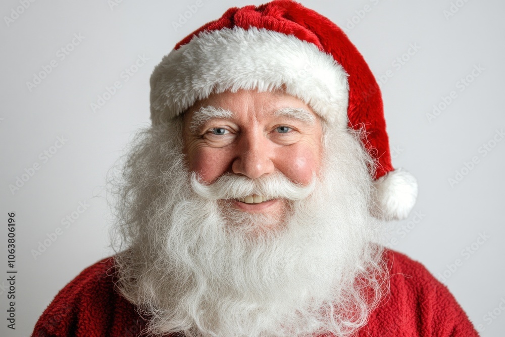 Santa claus smiling and wearing red costume and hat Santa claus smiling and wearing red costume and hat