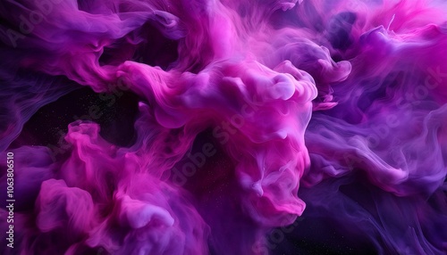 Combine bold purples pinks and blacks with swirling patterns to mimic a nebula