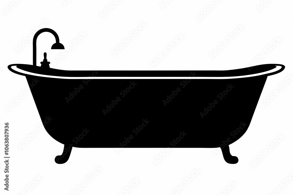 Bathtub icon, baby bathtub silhouette vector, Shower vector Bathtub icon, baby bathtub silhouette vector, Shower vector