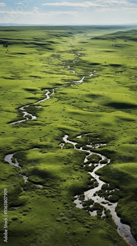 Aerial View of Prairie Expanse photo