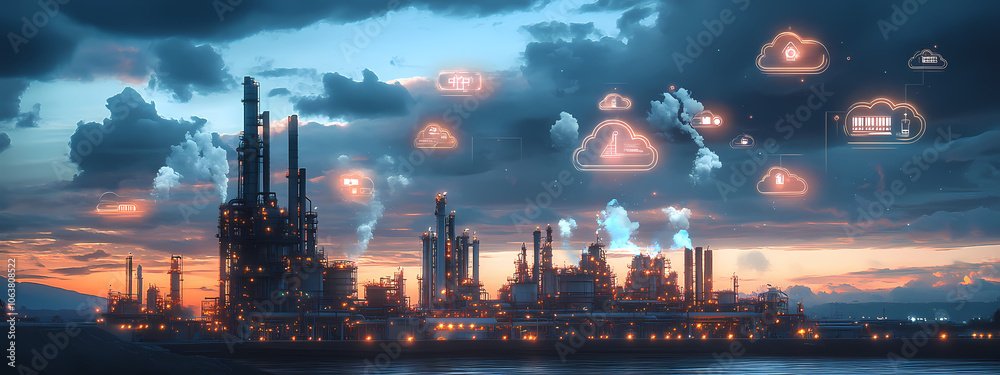 Fototapeta premium Industrial Data Revolution