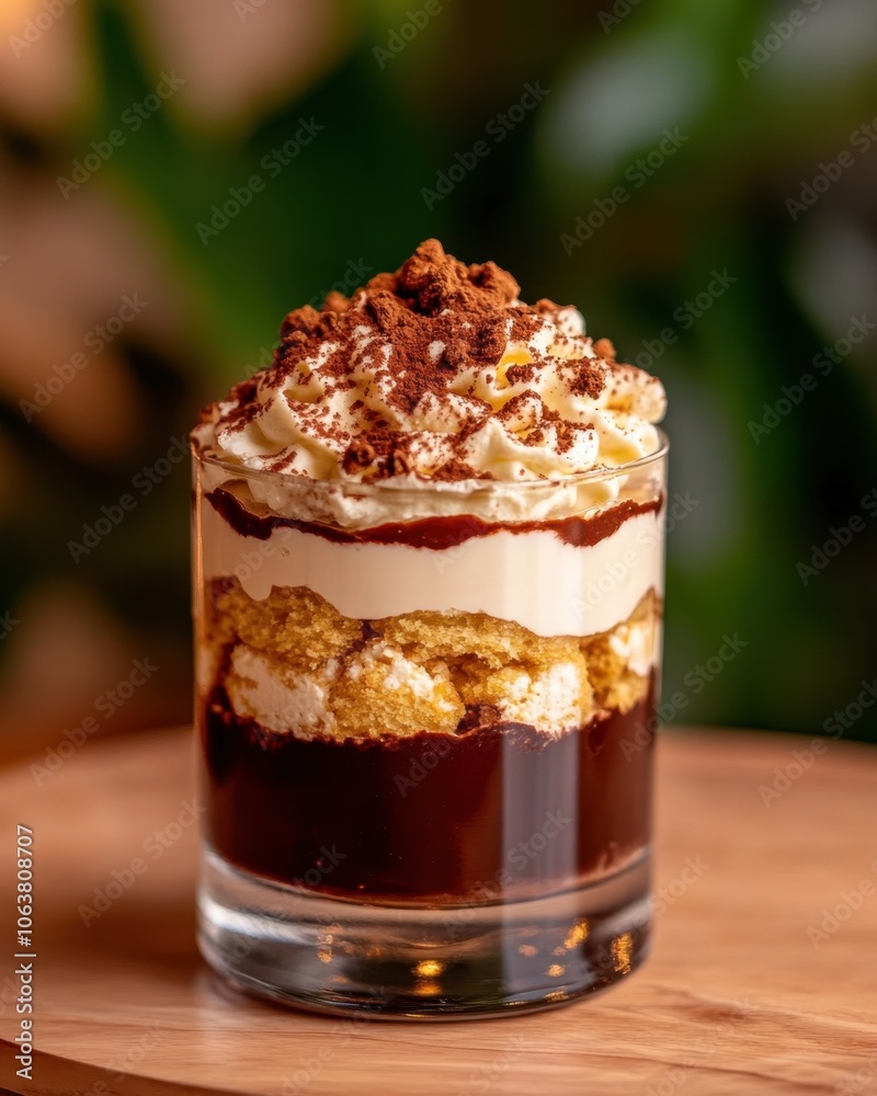Indulge in a decadent dessert delight with layers of creamy whipped topping and rich chocolate sauce Indulge in a decadent dessert delight with layers of creamy whipped topping and rich chocolate sauce