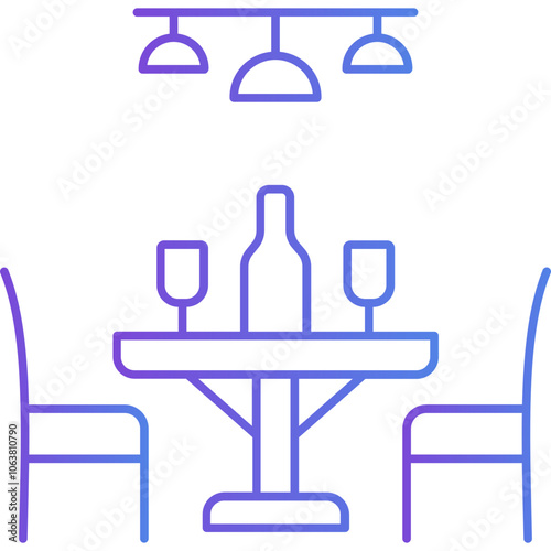 Dinning Table vector icon