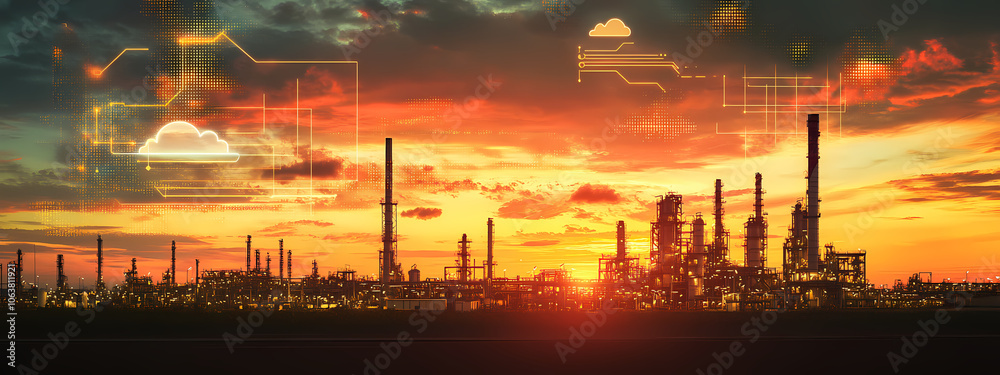 Fototapeta premium Digital Transformation in Energy Sector