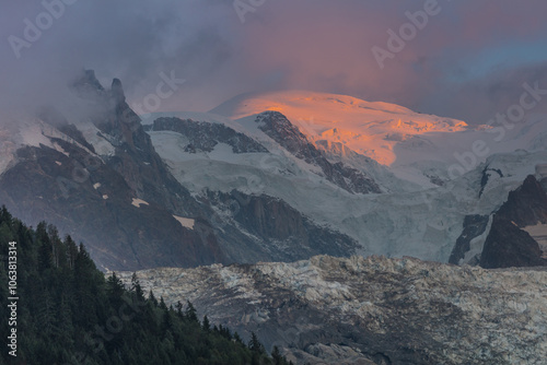 Mont Blanc Massif Chamonix Alps France,Europe