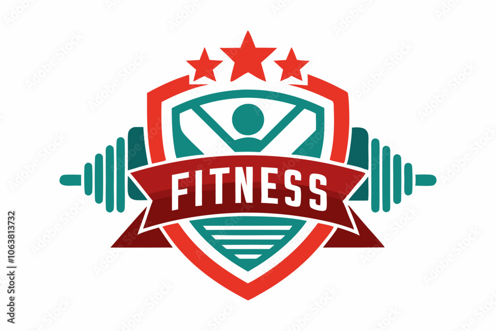 fitness logo on white background fitness logo on white background