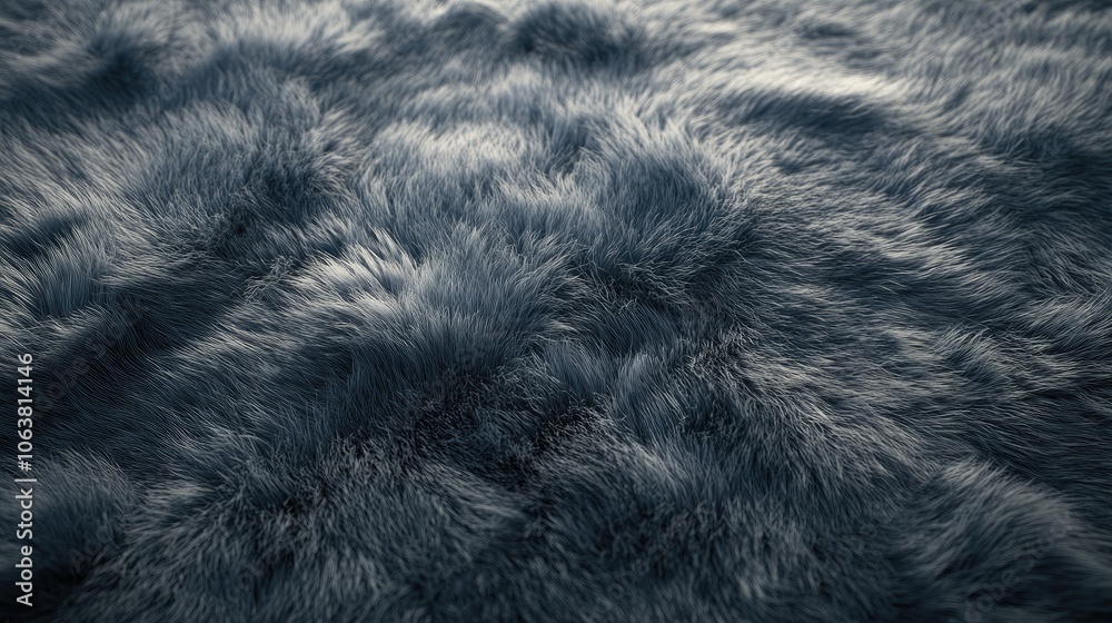 Close-up of shaggy, dark gray fur texture, showcasing depth and detail. Suitable for luxurious or nature-inspired backgrounds. Close-up of shaggy, dark gray fur texture, showcasing depth and detail. Suitable for luxurious or nature-inspired backgrounds.