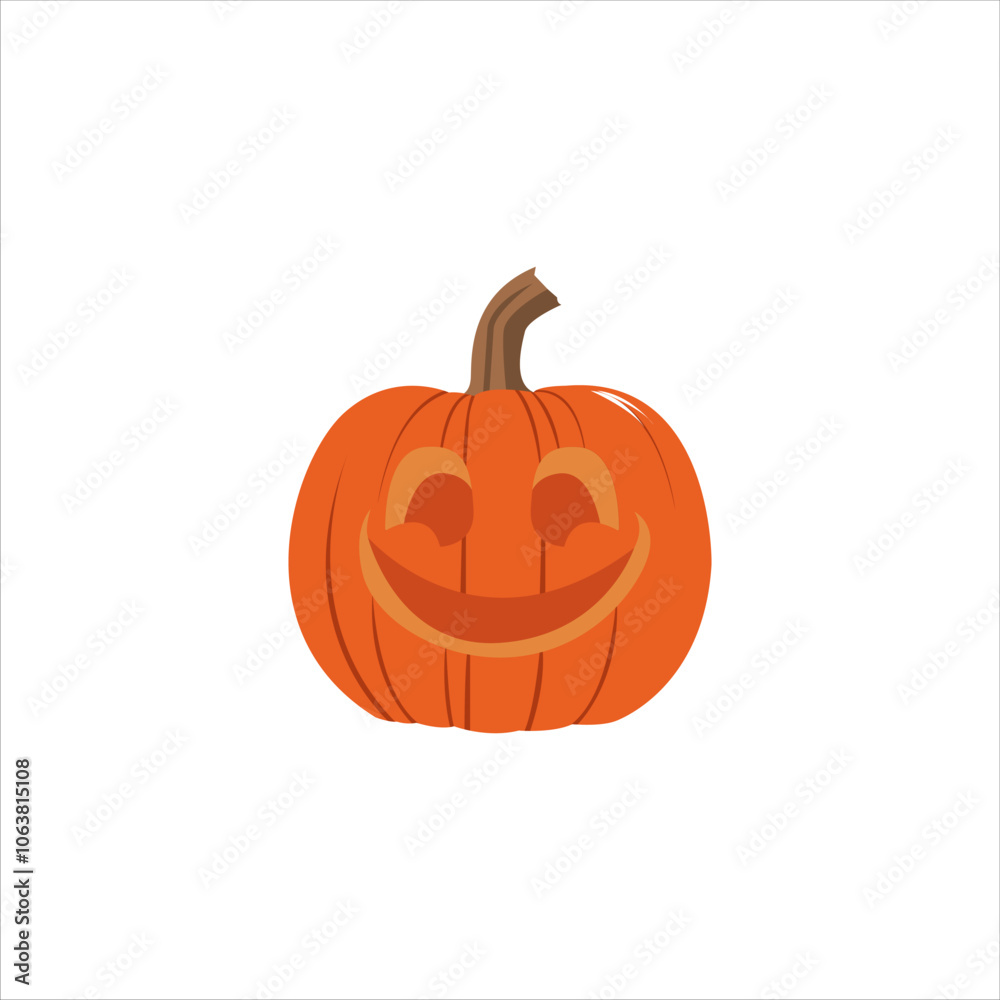 Smiley carved pumpkin idea vector for Halloween Smiley carved pumpkin idea vector for Halloween