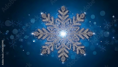 sparkling snowflake lights happy new year background cards invitations banners vector graphics design elements