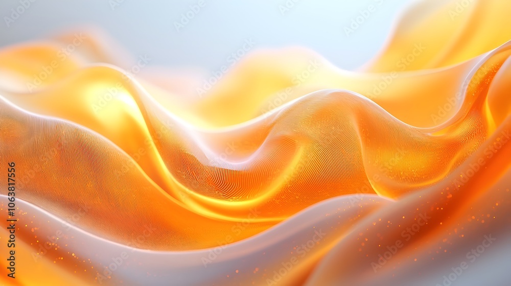 Fototapeta premium Mesmerizing Ethereal Waves of Warm Radiant Light on Soft Textured Background