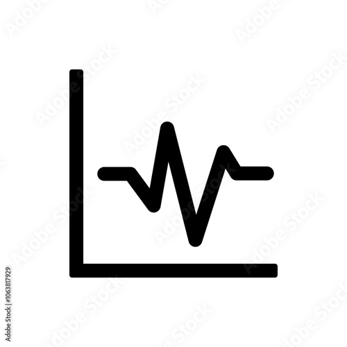 Heartbeat vector simple icon. Flat design. White background