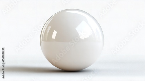 Floated round white ball isolated on transparency background

 photo