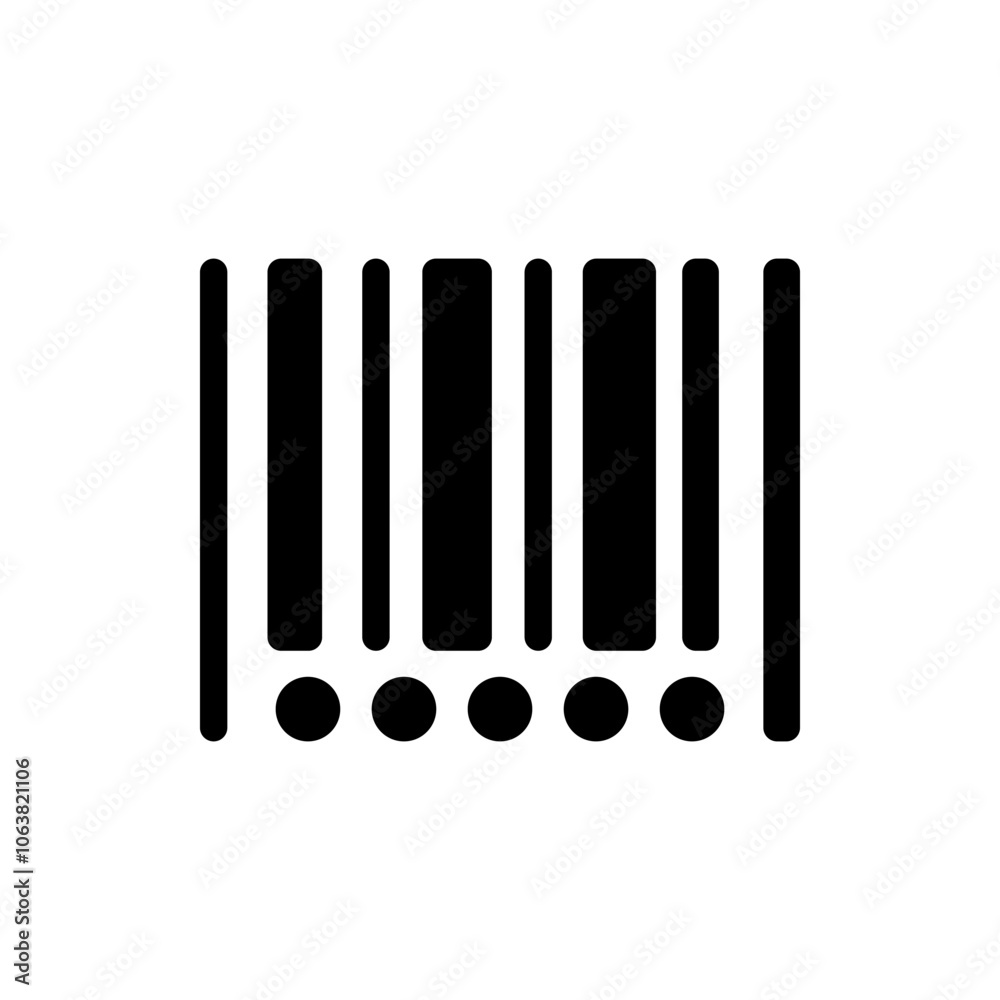 Barcode simple icon vector. Flat design. White background Barcode simple icon vector. Flat design. White background