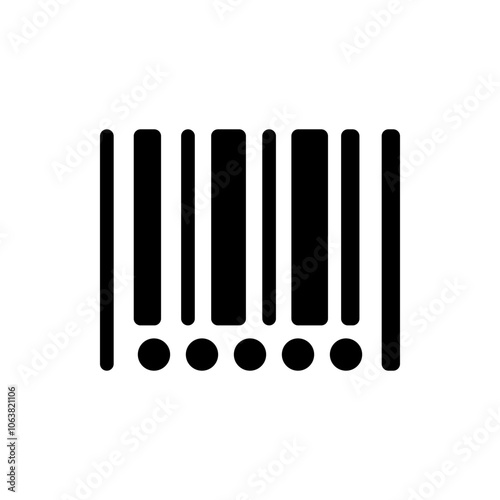 Barcode simple icon vector. Flat design. White background