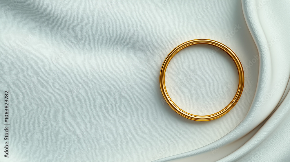 Golden Circle Bracelet on Silk Golden Circle Bracelet on Silk