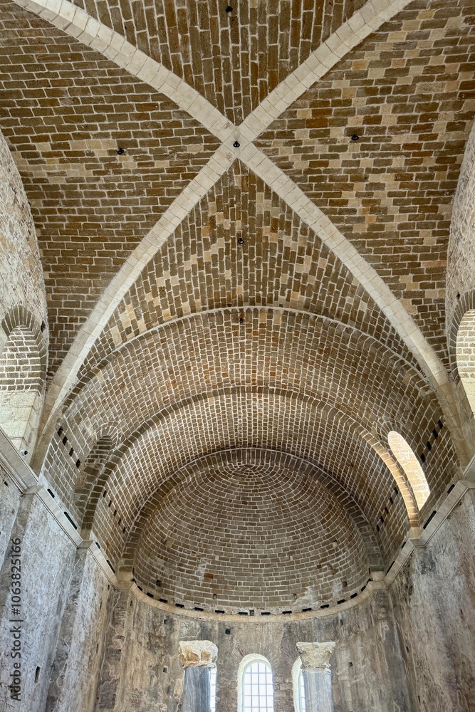 The unique interior of ancient St Nicholas Church in Turkey