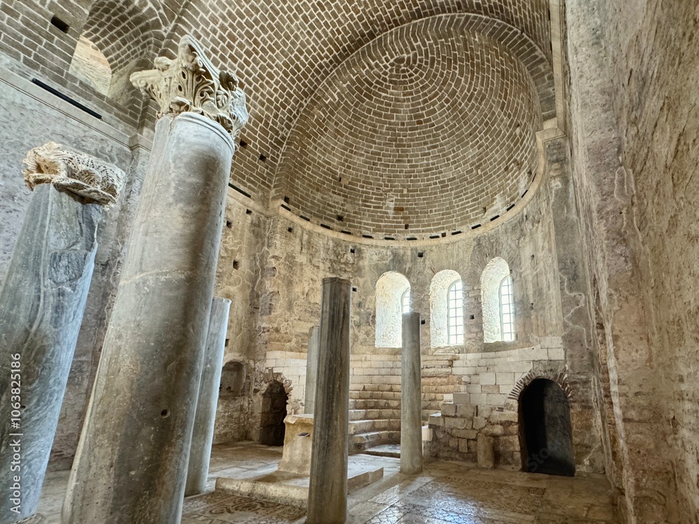 The unique interior of ancient St Nicholas Church in Turkey