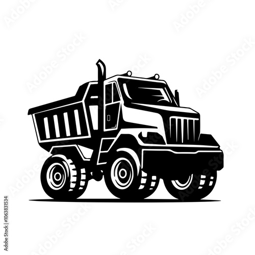 Earth Mover Truck Vector Logo
