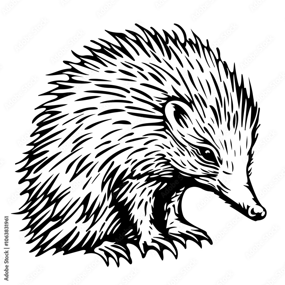 Obraz premium Echidna Vector Logo