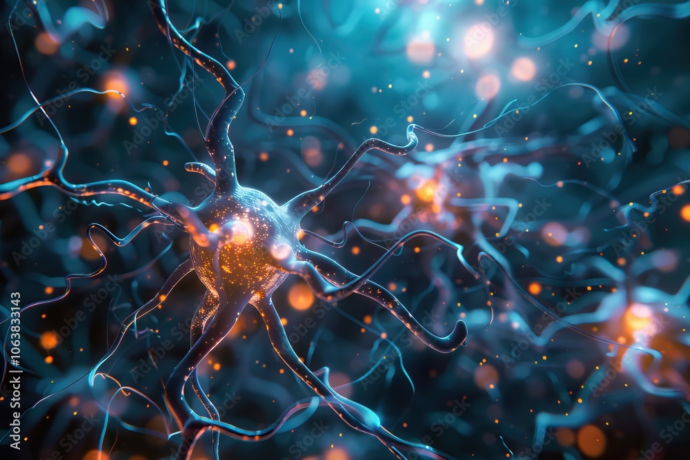 brain cell background, scientific style brain cell background, scientific style