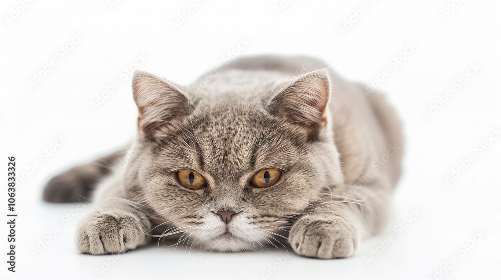 cat advertising with white isolated background cat advertising with white isolated background