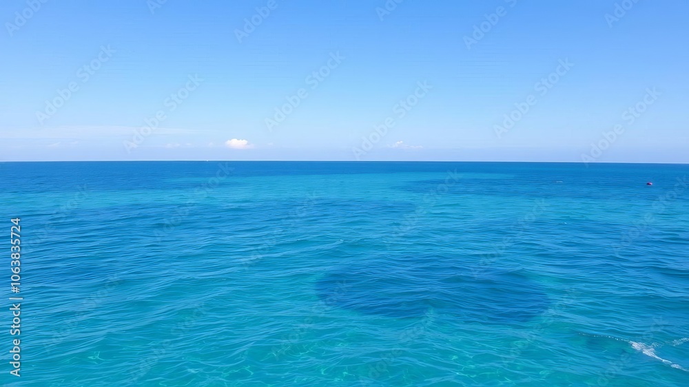 A serene ocean background with clear blue waters, a distant horizon, and a beautiful sky, peaceful, water A serene ocean background with clear blue waters, a distant horizon, and a beautiful sky, peaceful, water