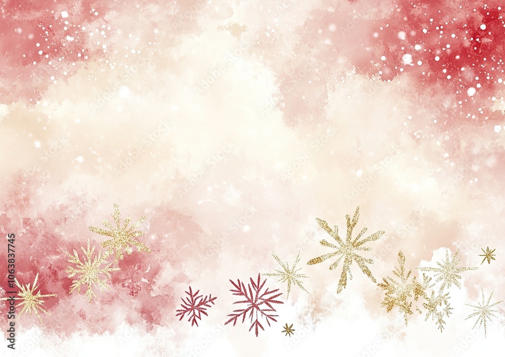 Watercolor Christmas background with stars and snowflakes. Watercolor Christmas background with stars and snowflakes.