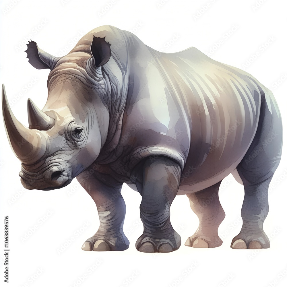 Fototapeta premium rhino isolated on white